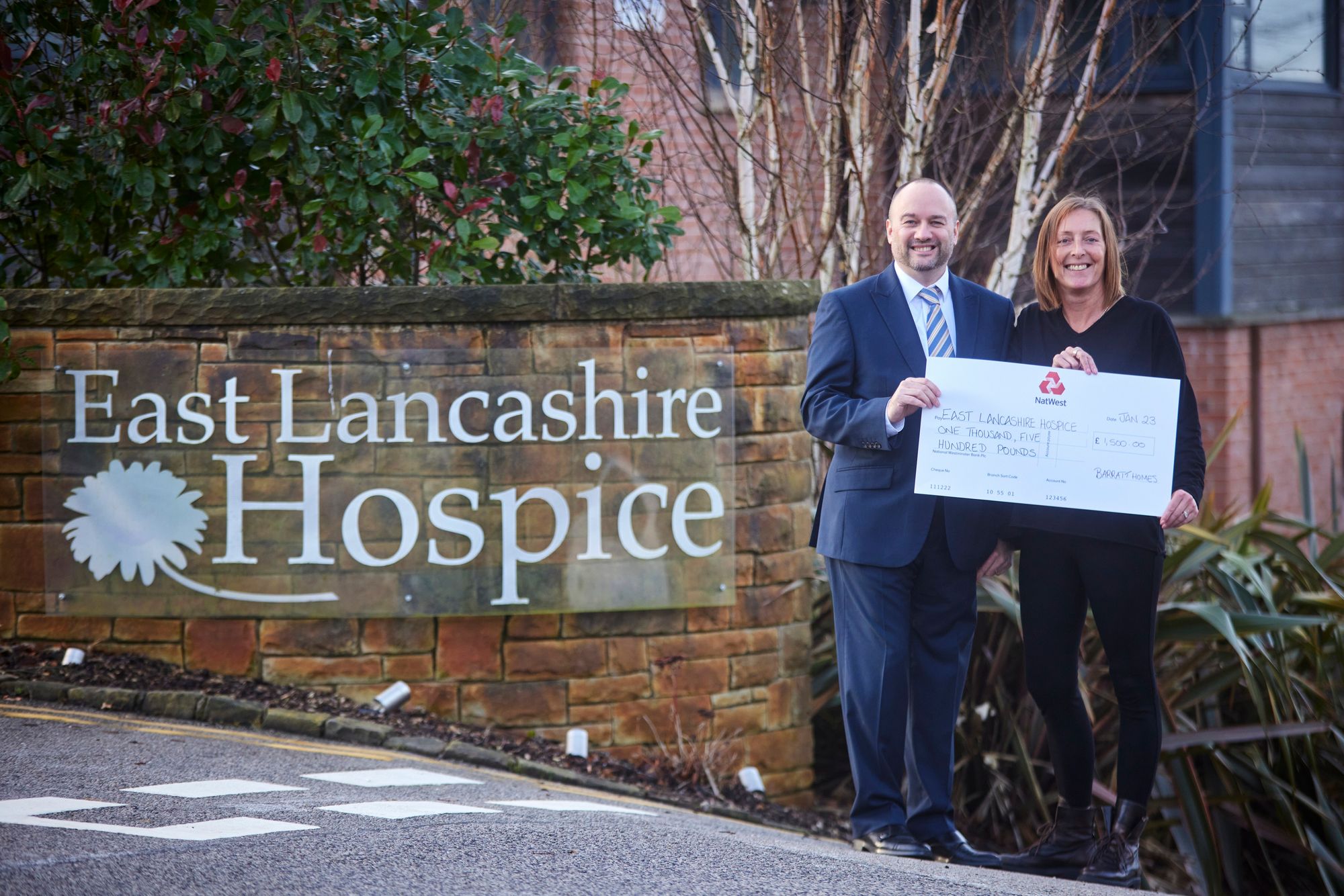 Blackburn's East Lancashire Hospice receives £1,500 donation boost from housebuilder