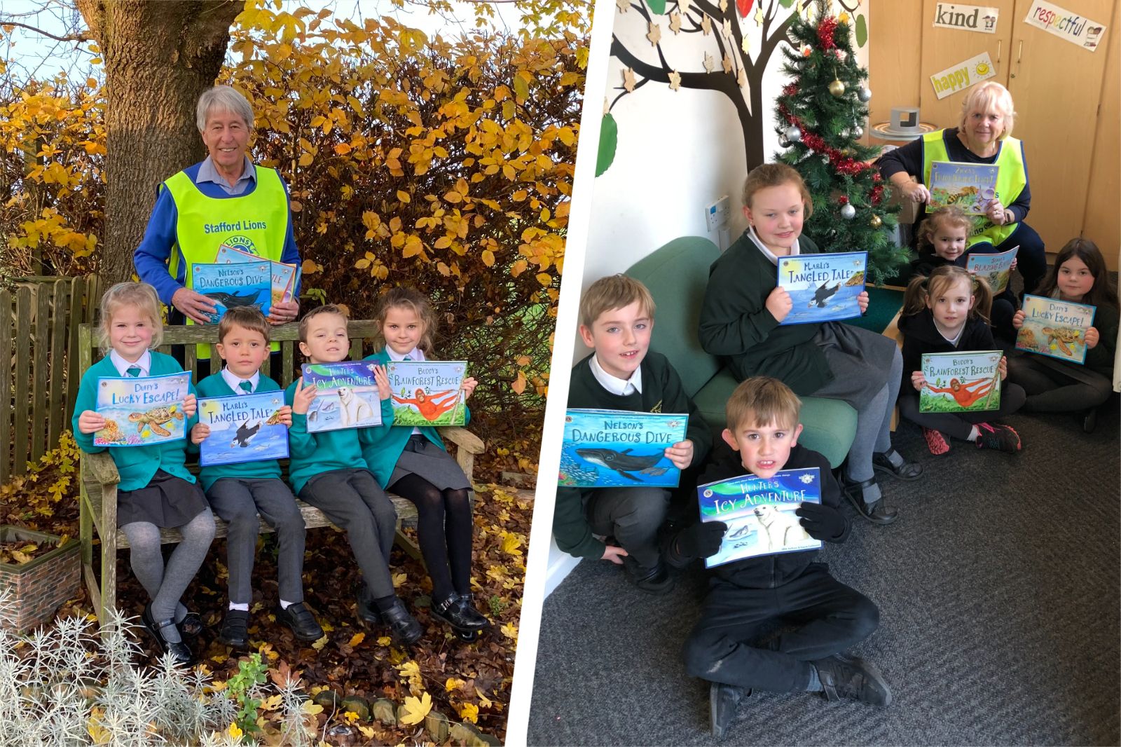 Stafford volunteers donate books with environmental message to schools