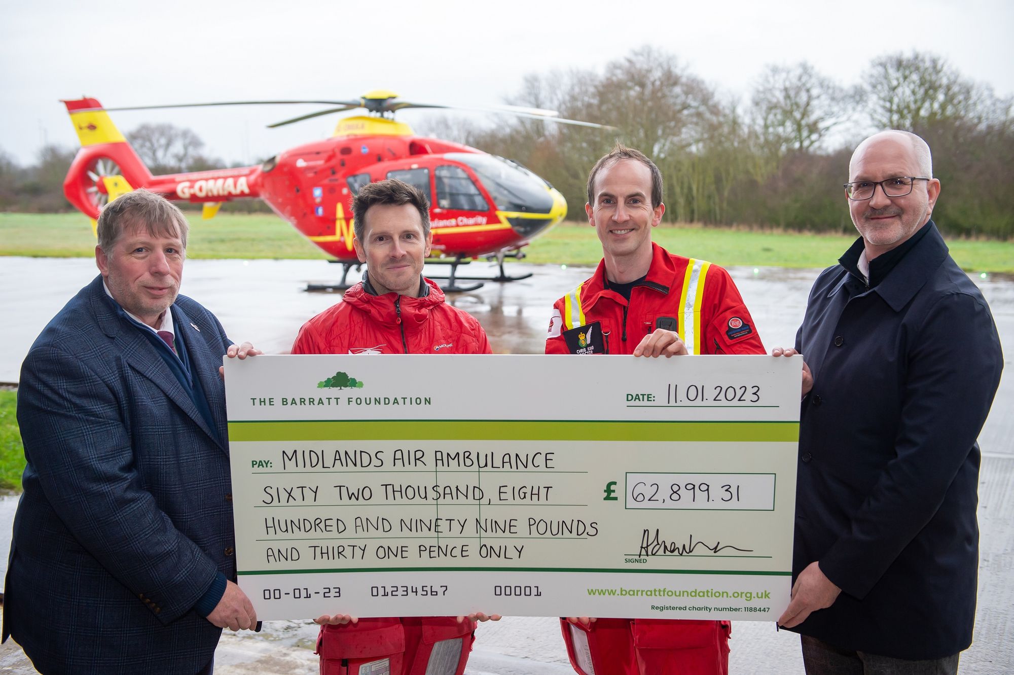 Halesowen housebuilder donates £62K to Midlands Air Ambulance