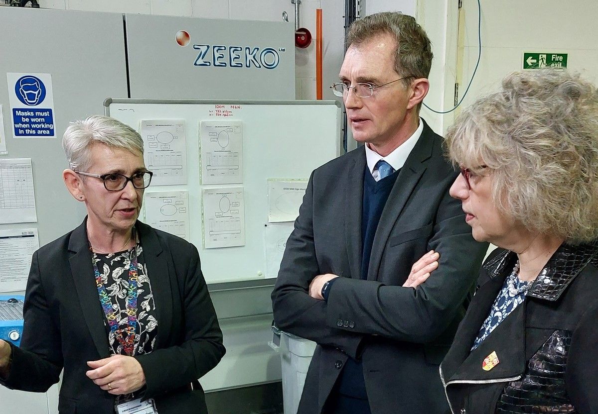 Secretary of State for Wales visits new FabLab at university