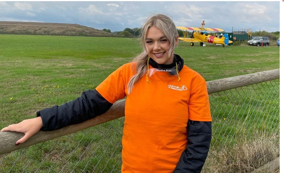 Peterborough woman takes on wing walk for Magpas Air Ambulance