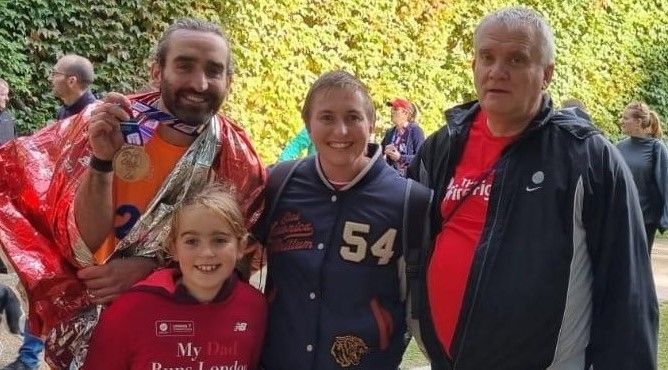 Emotional marathon feat for stepmum who had 14 brain tumours