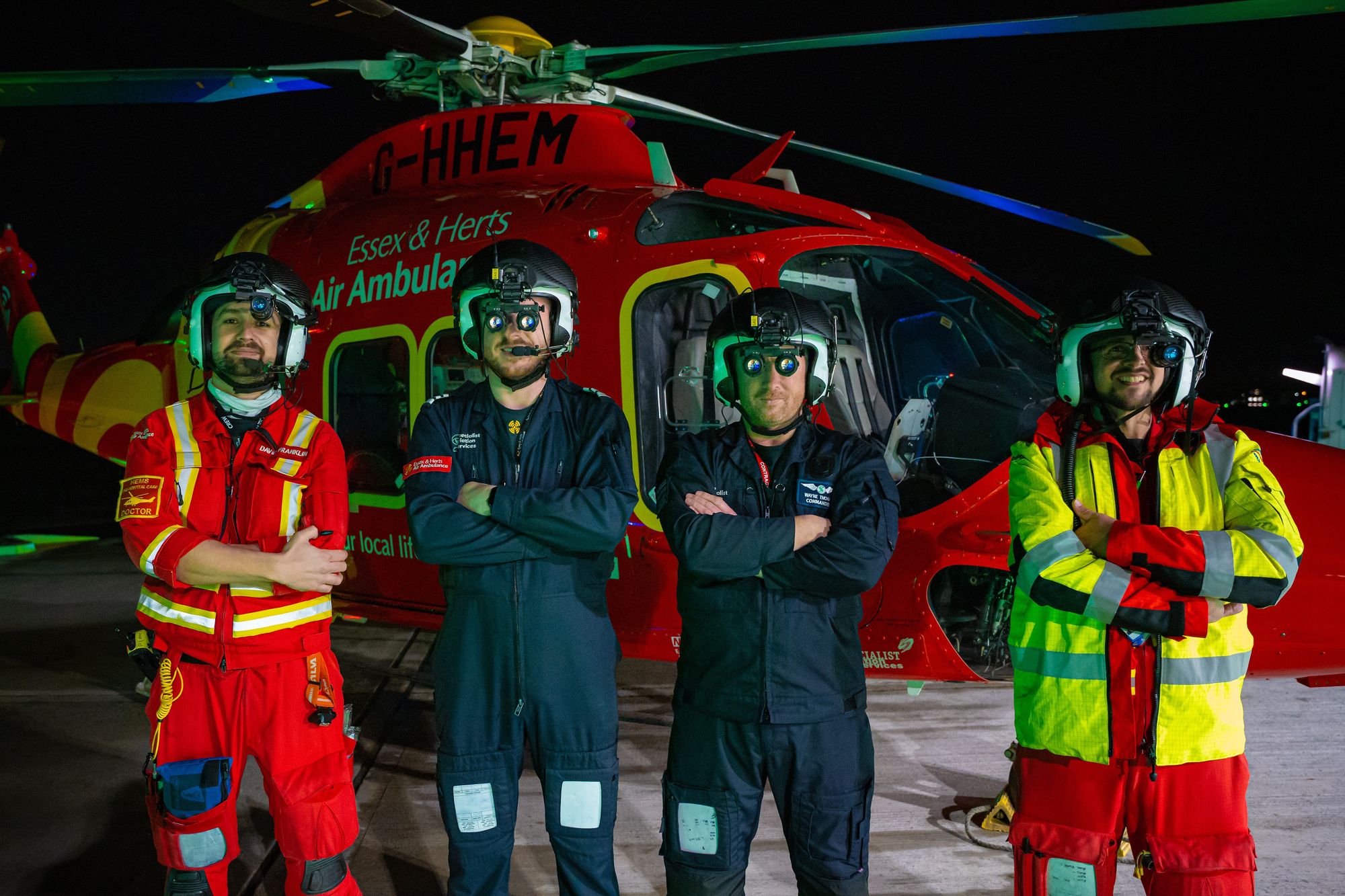 Essex & Herts Air Ambulance extends its life-saving service to fly at night