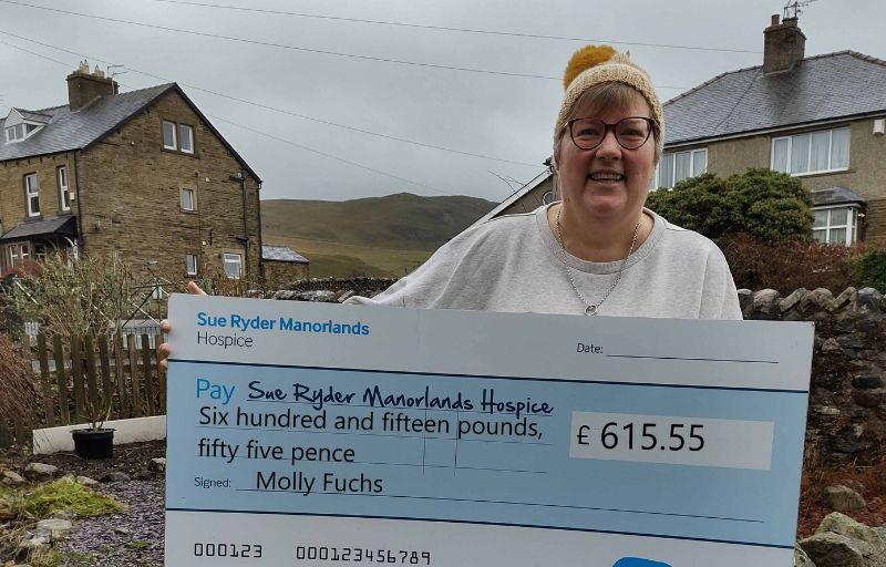 Settle woman living with cancer raises over £1,000 for Oxenhope hospice