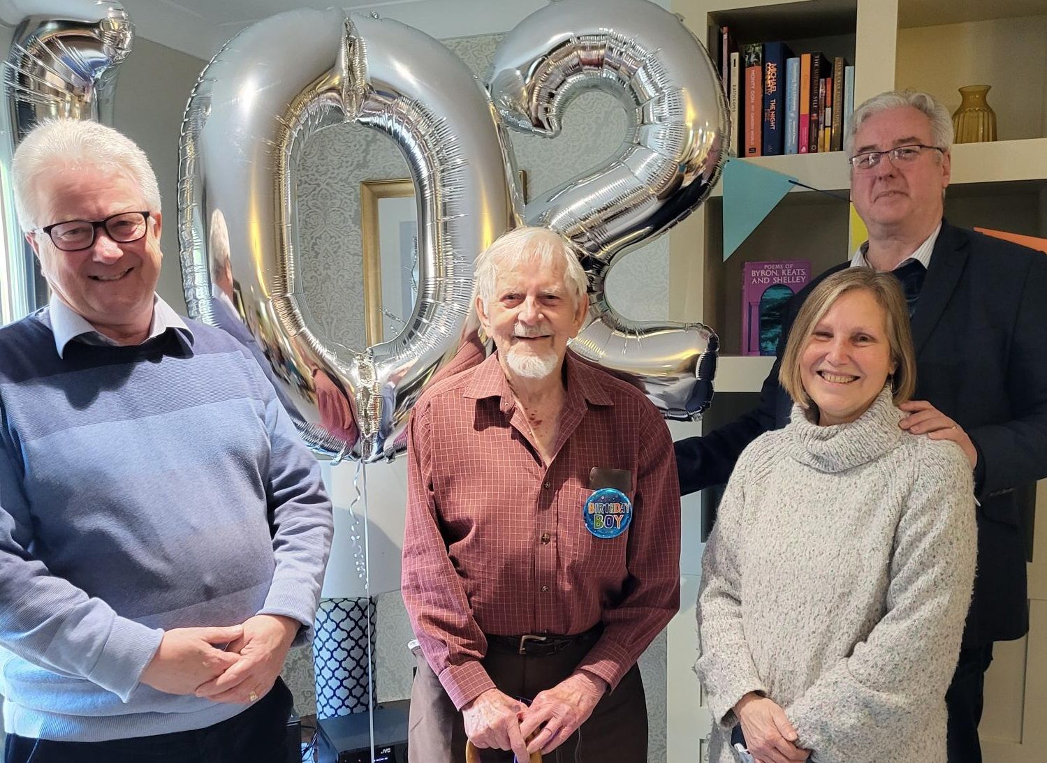 Wilmslow resident enjoys his first-ever birthday party at 102