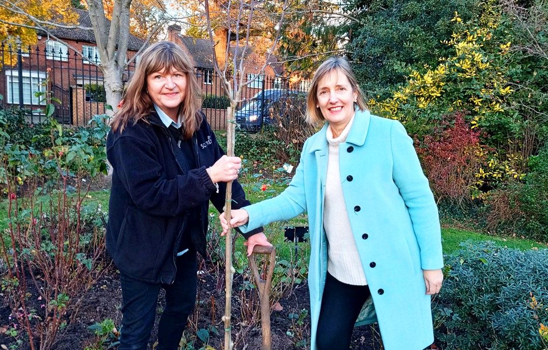Hersham garden centre plants tree in memory of Queen Elizabeth II