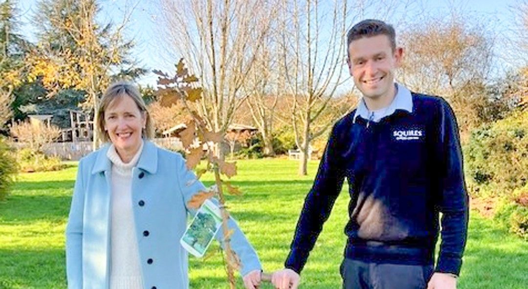 Milford garden centre plants tree in memory of Queen Elizabeth II