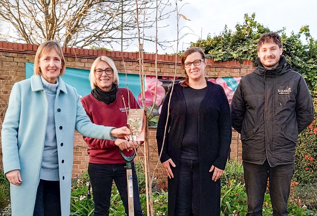 Twickenham garden centre plants tree in memory of Queen Elizabeth II