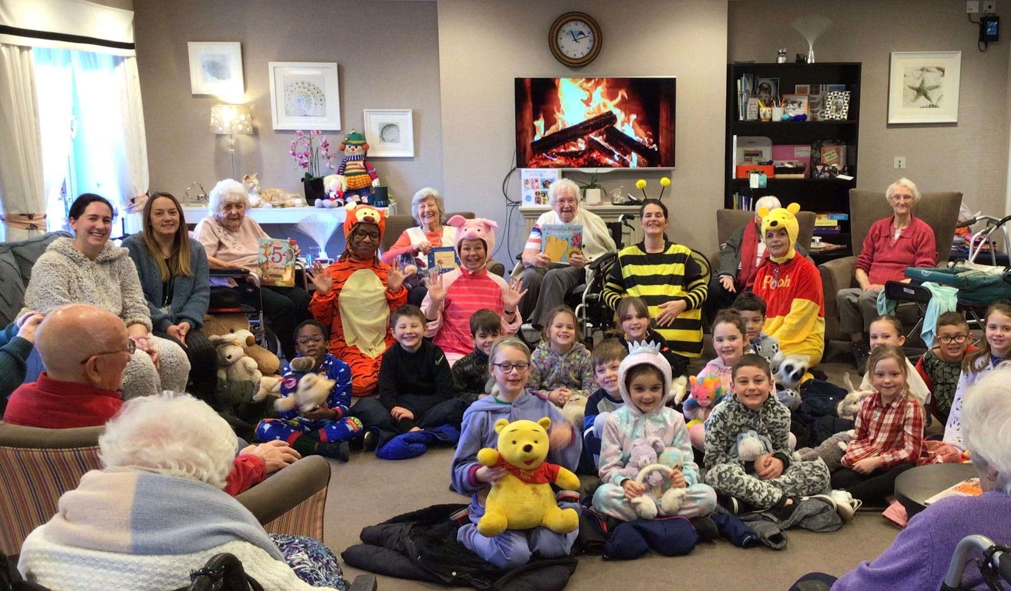 Horley care home residents share bedtime stories with local children