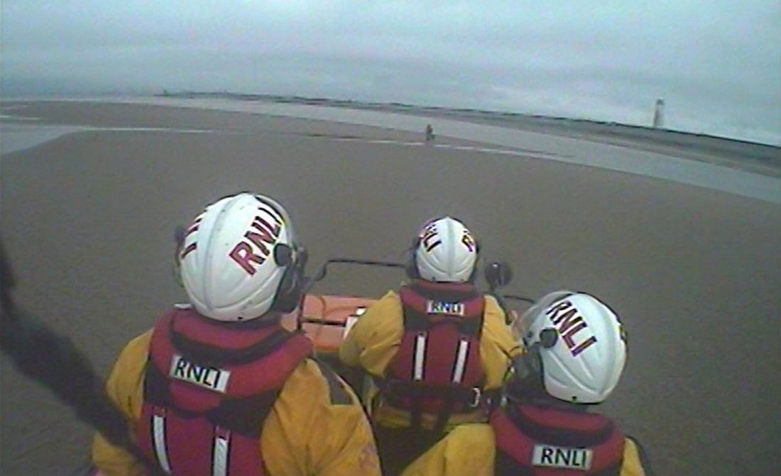 Hoylake RNLI rescue dog walkers in peril on Wirral beach
