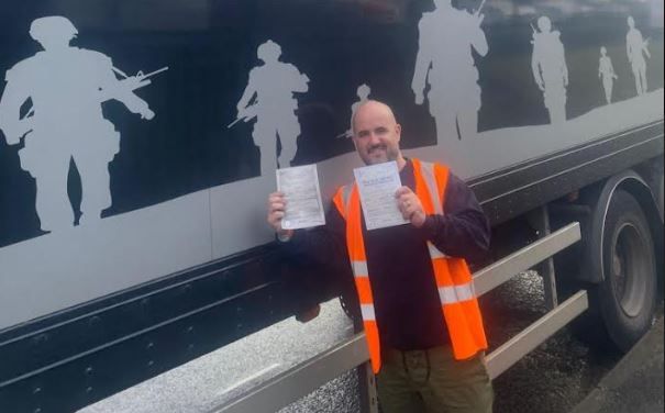 Littleborough veteran becomes first of ten to start new job as an HGV driver