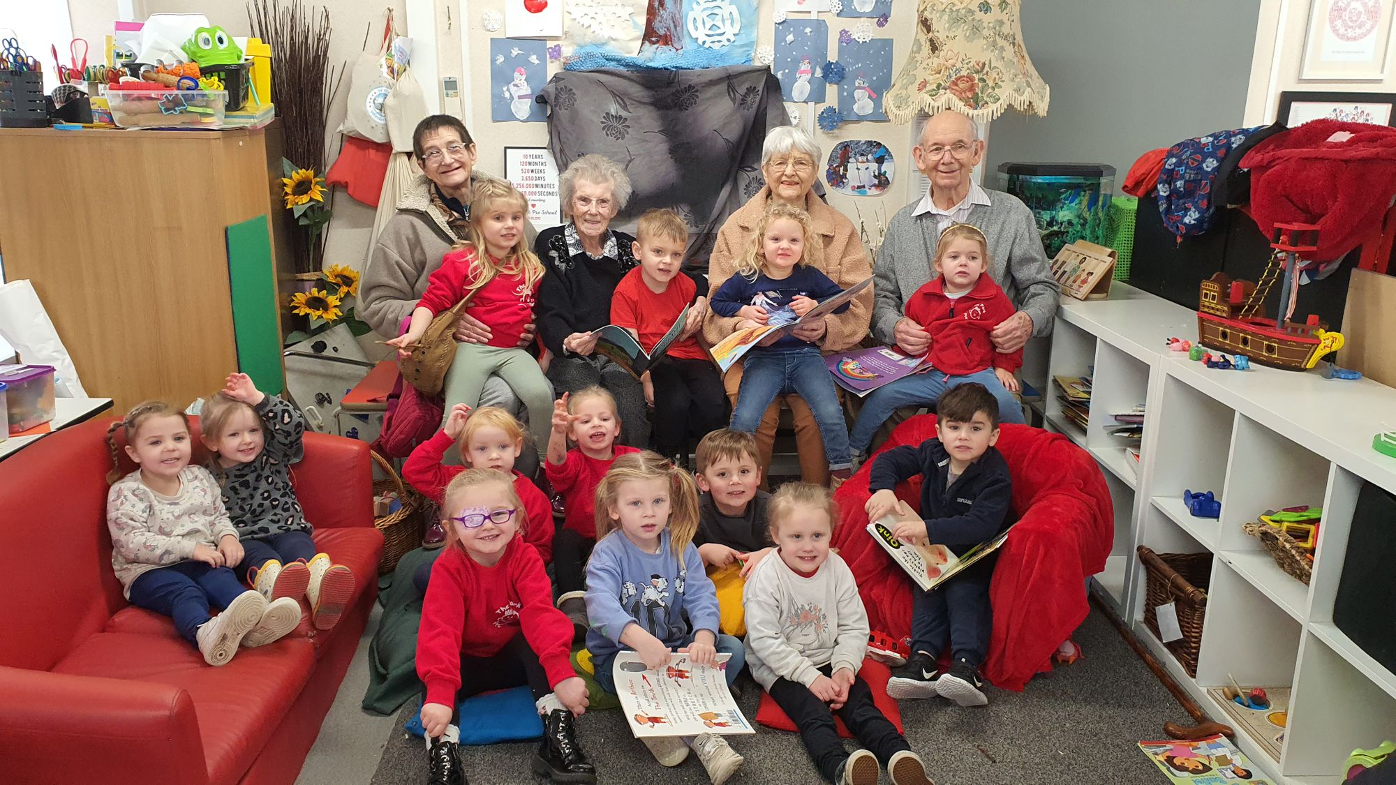 Halstead care home residents share bedtime stories with local children
