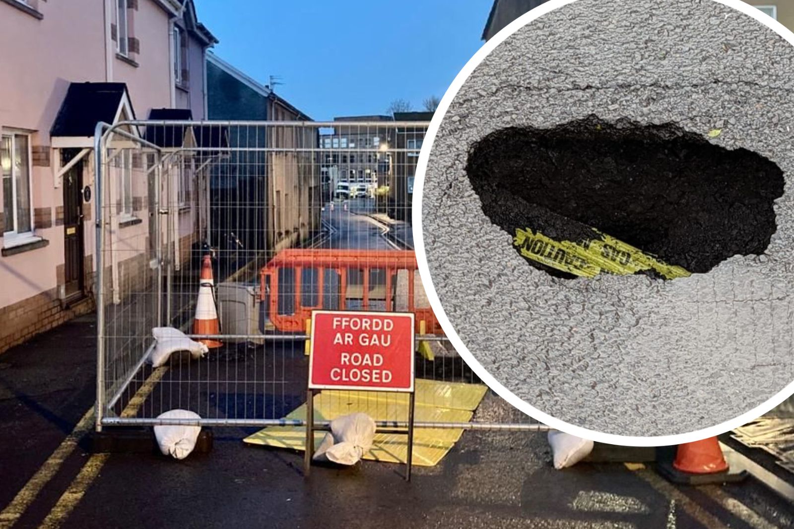 Carmarthen town centre road remains shut due to sinkhole