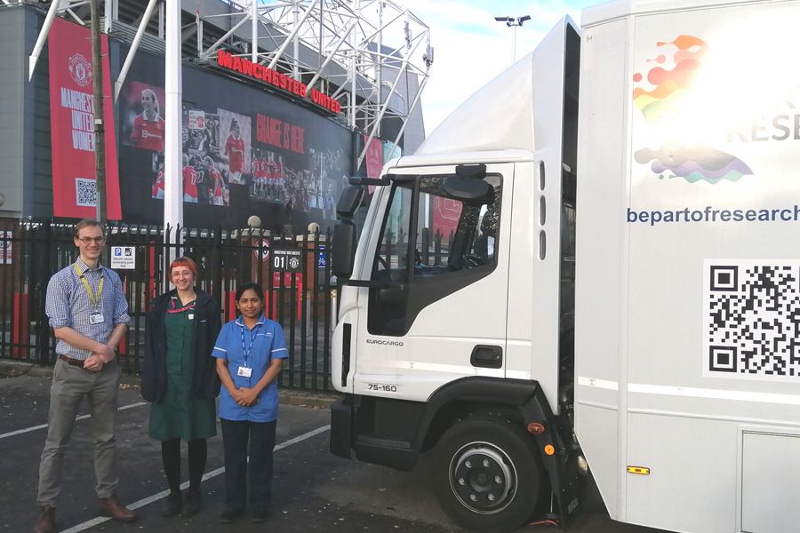 Greater Manchester Research Van visits Old Trafford
