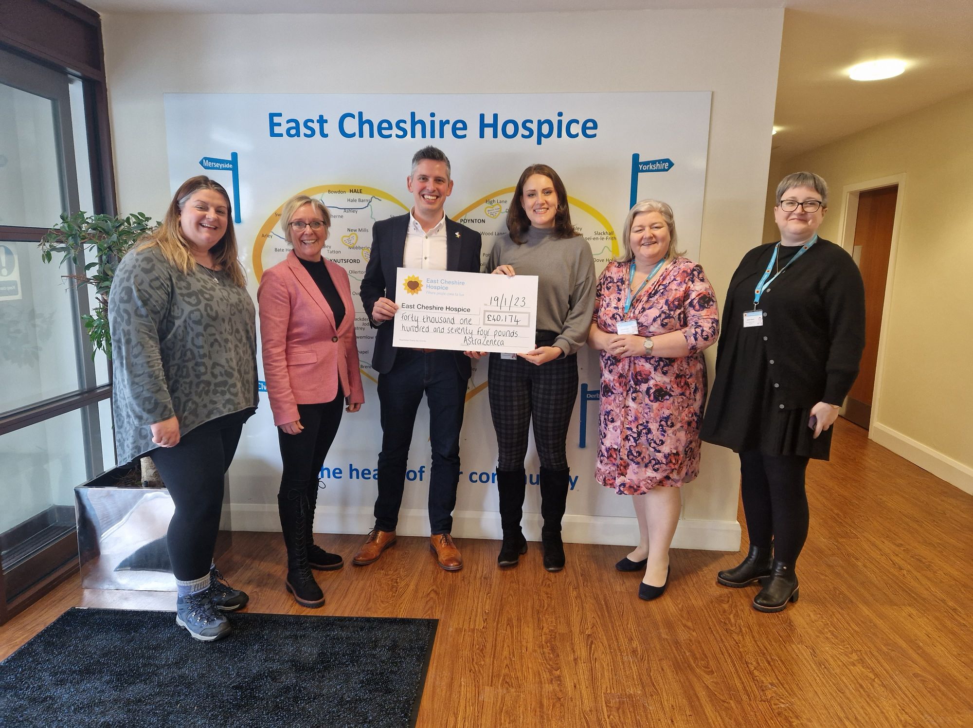 East Cheshire Hospice thanks firm for its amazing generosity
