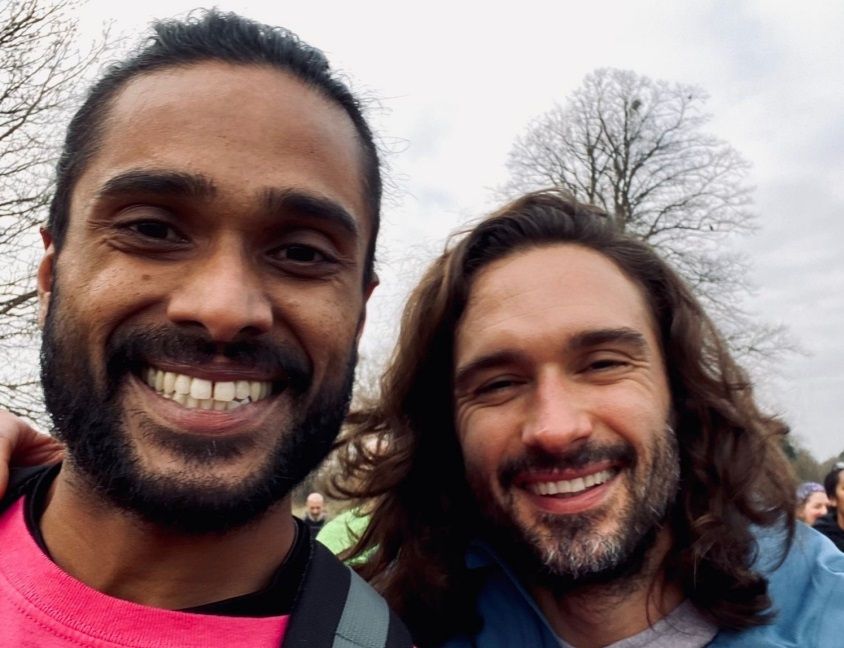Joe Wicks lends support to marathon runner
