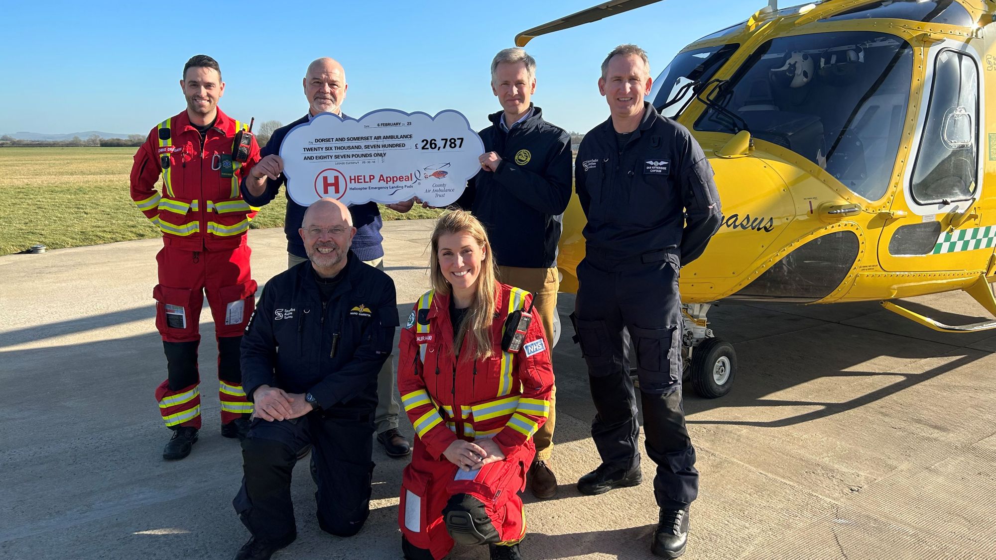 Dorset and Somerset Air Ambulance lands £26k for runway and helipad lights