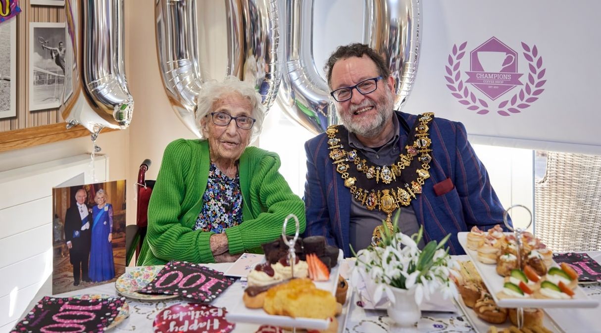Newbury care home resident says 'plenty of tea' is secret to 100-year life