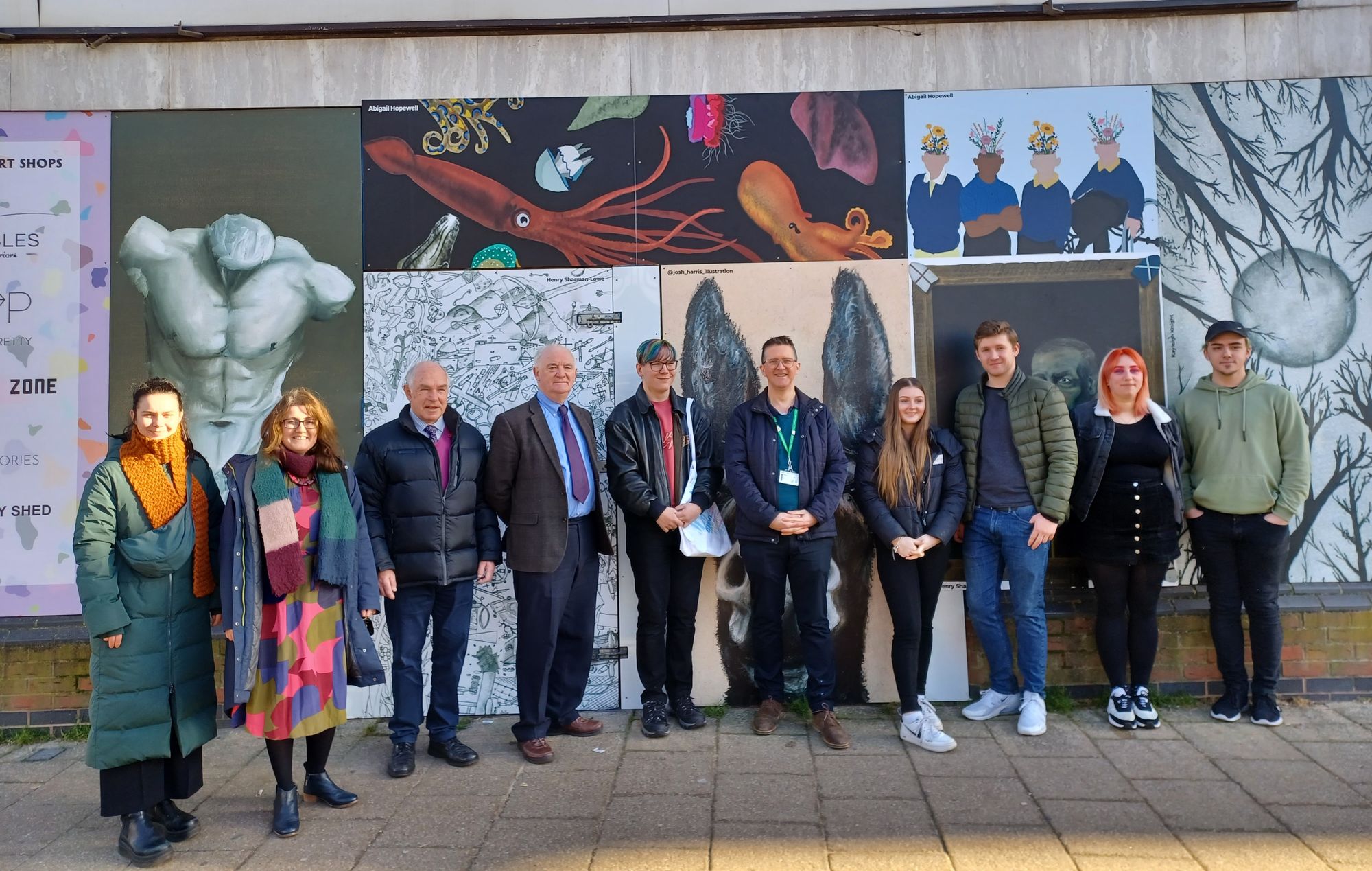 NWSLC creative arts students brighten up Hinckley town centre