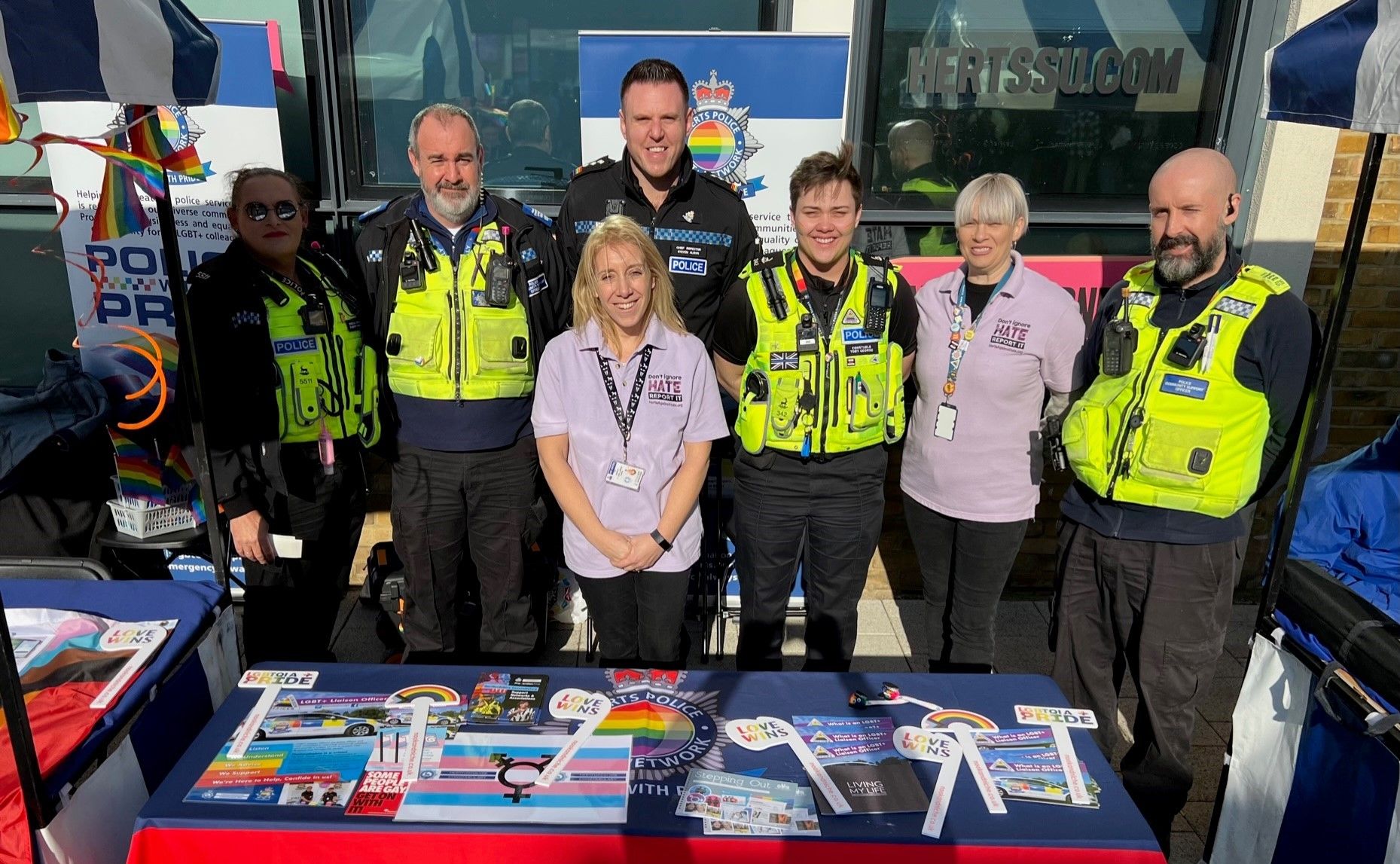 Herts officers give support at university Pride market