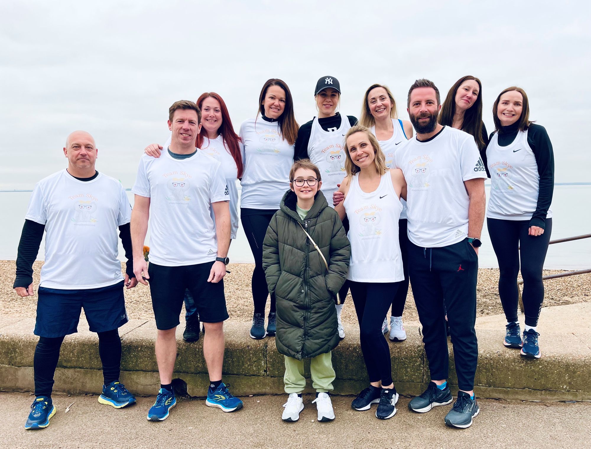 Friends running Chelmsford half marathon for Gold Geese cancer support