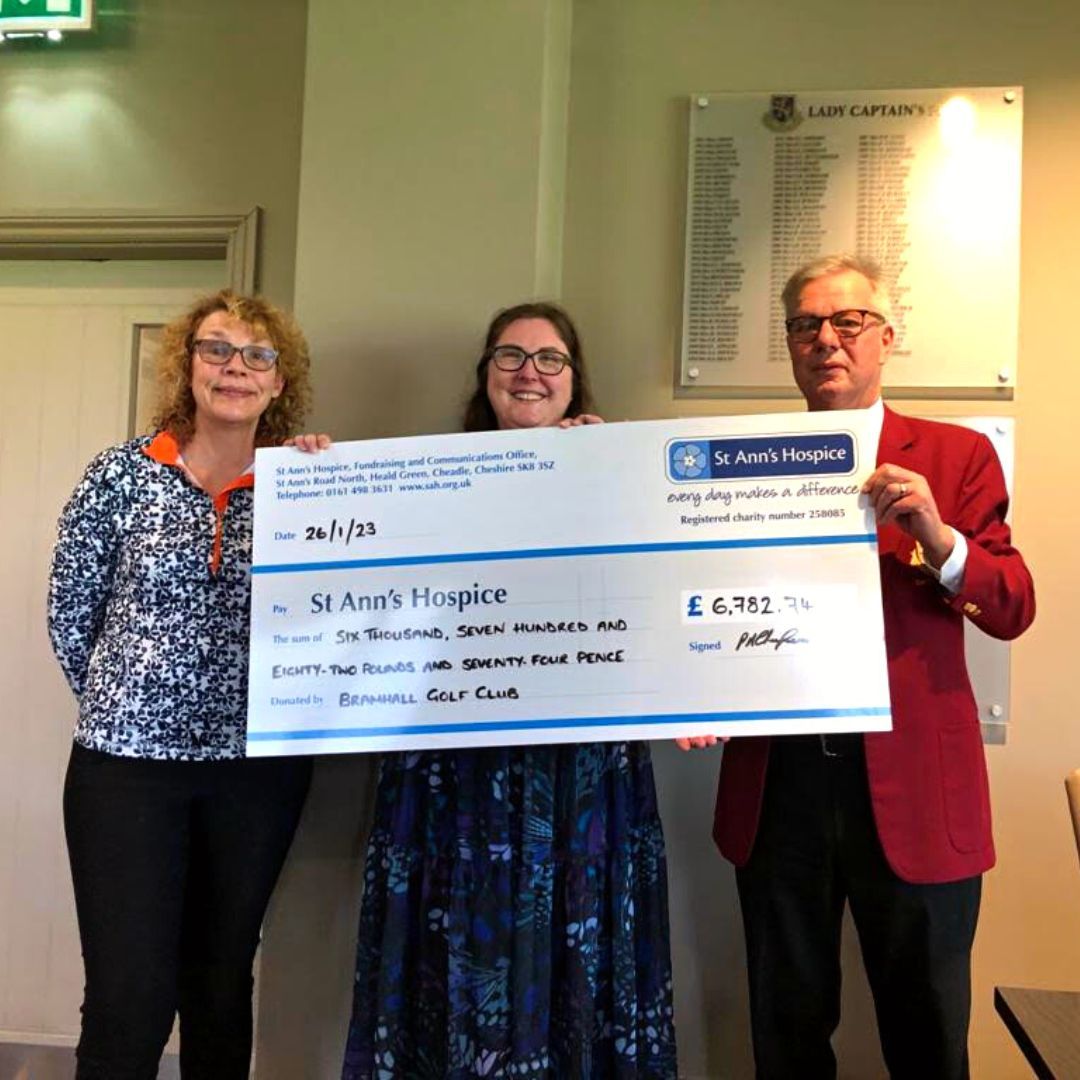Hole in one! Bramhall Golf Club’s incredible donation goes towards new hospice for St Ann’s Hospice