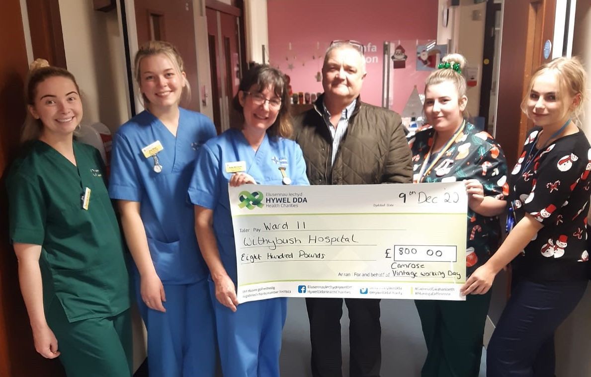 Vintage working day raises £800 for Pembrokeshire stroke ward