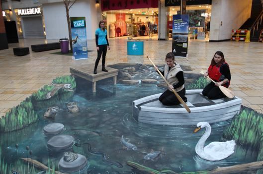 Giant 3D mural visits Llanelli Wetland Centre on UK tour