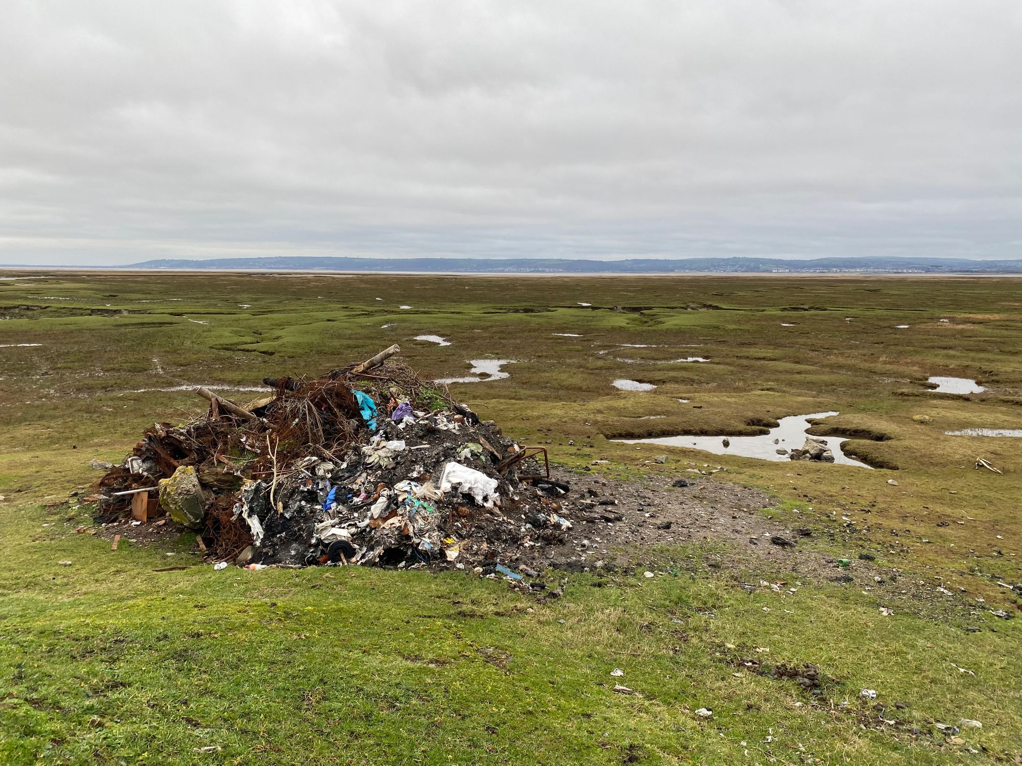 Pile of fly-tipped waste at Gower beauty spot finally cleared