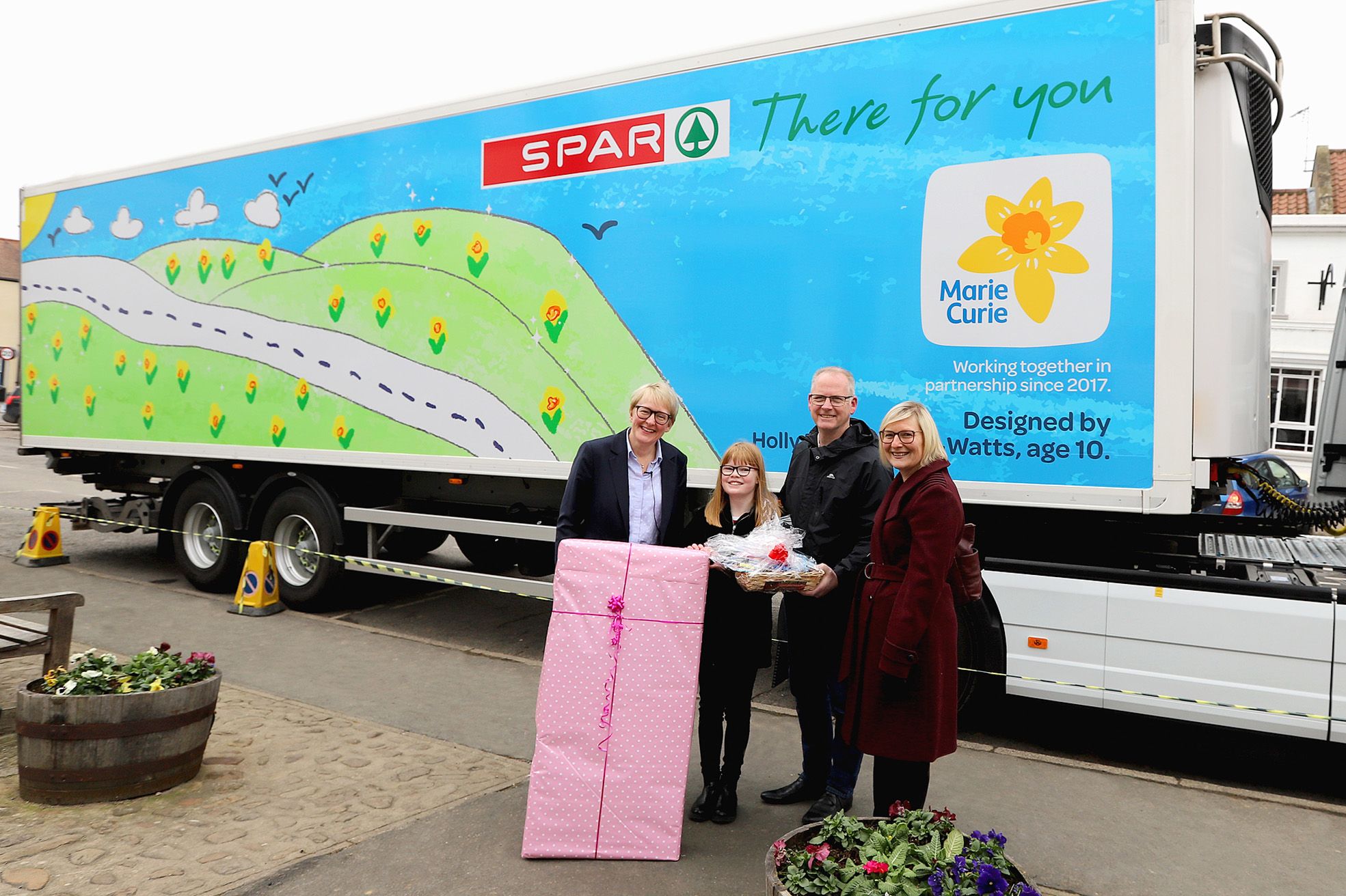 Kirkbymoorside 10-year-old's  Marie Curie daffodil design to decorate Spar trucks