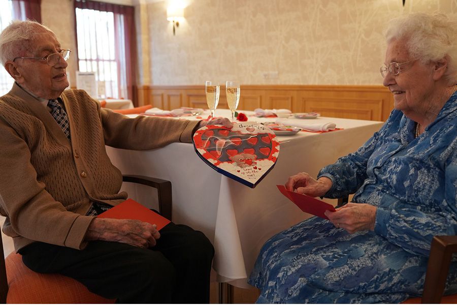 Valentine's veterans celebrated together at West Midlands care homes