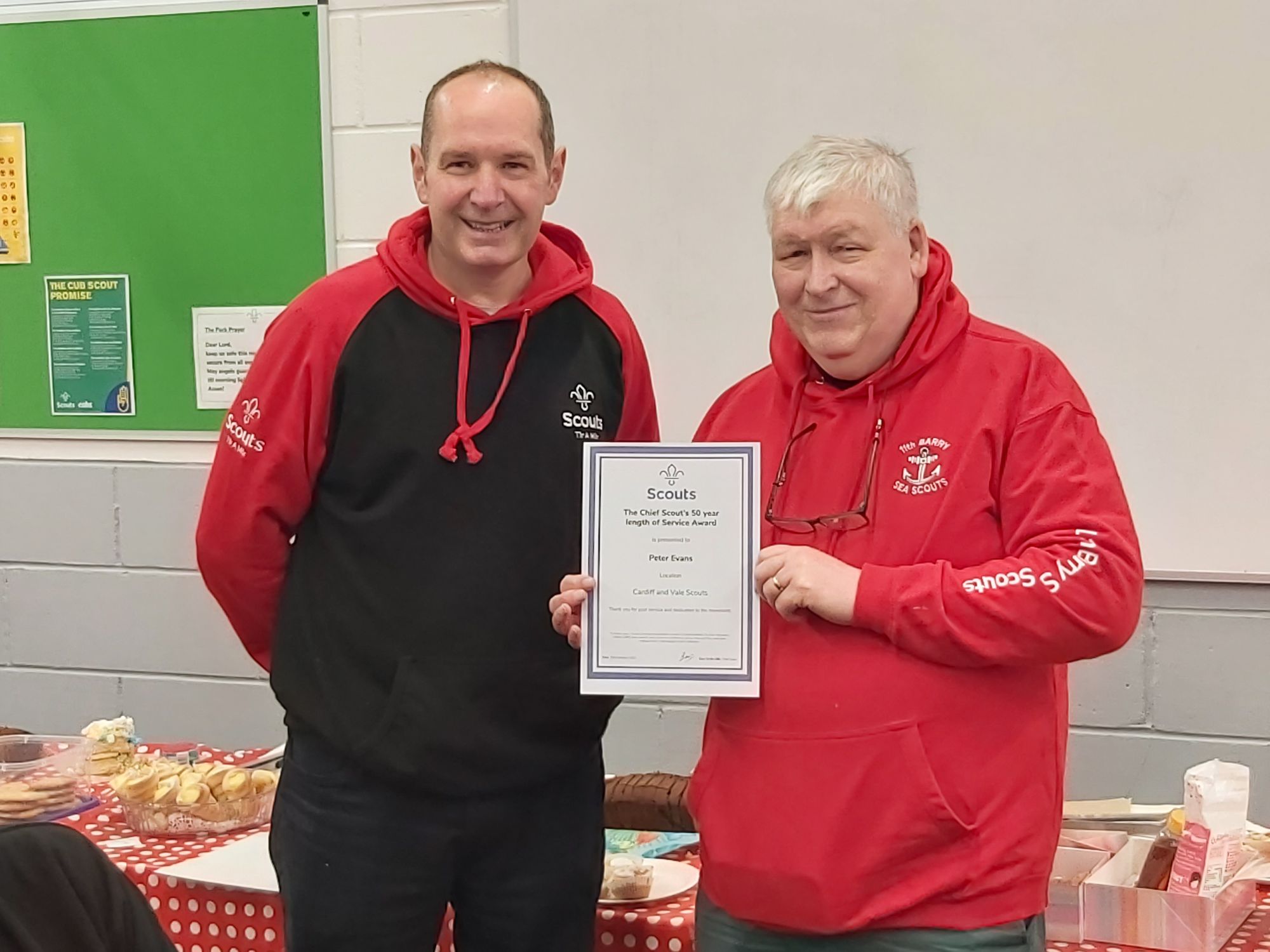 Barry Scout leader honoured with two prestigious awards for his 50 years of service