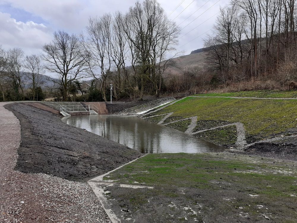 Flood alleviation work completed in Abercwmboi