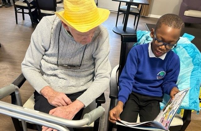 Huddersfield pupils and care home residents read together on World Book Day