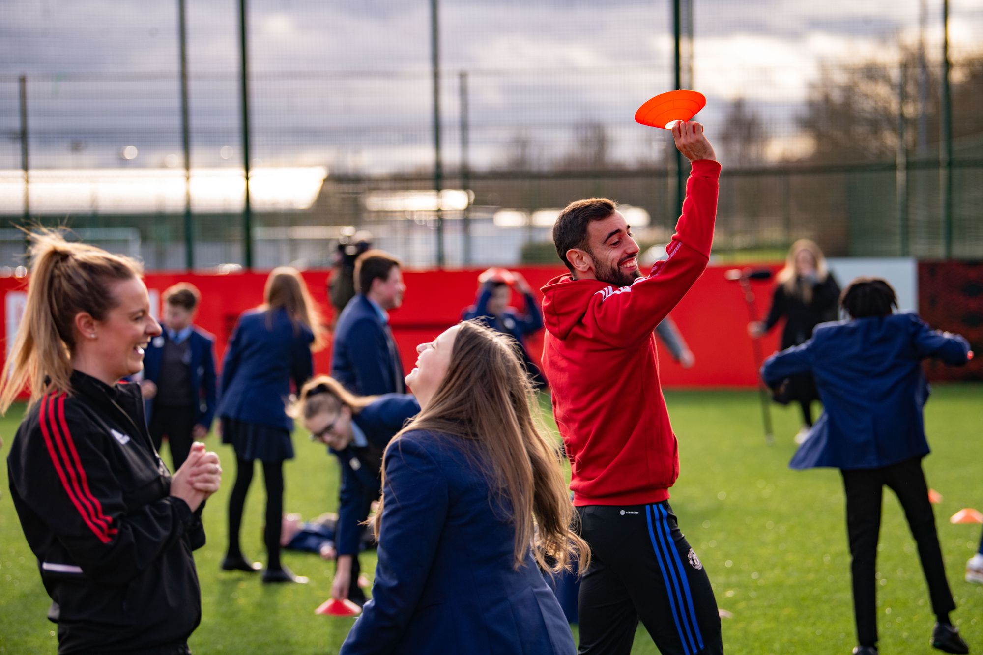 Swinton pupils meet Manchester United players for Children's Mental Health Week