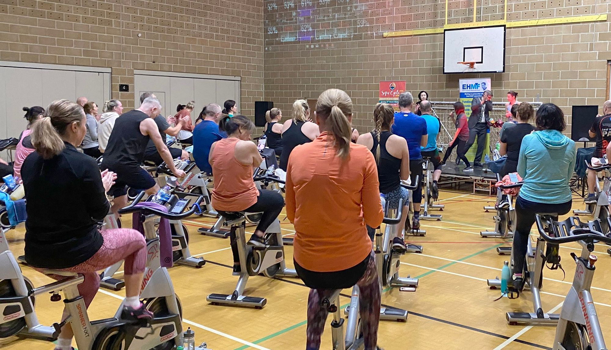 Gravesham mental health fundraisers endure three-hour spinning challenge