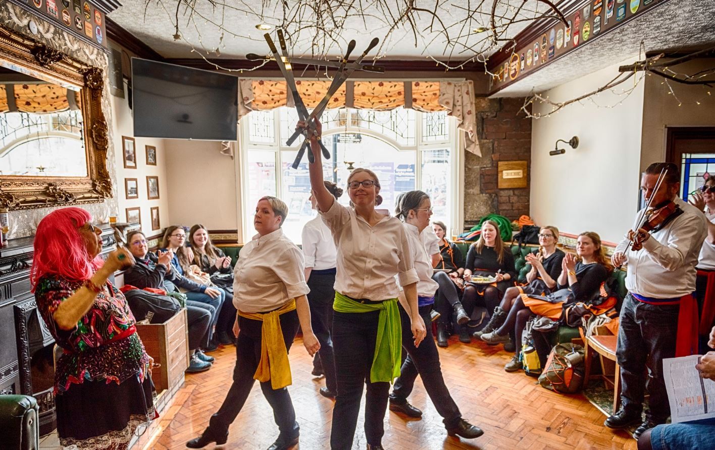 Traditional sword dancing tournament held in Rochdale
