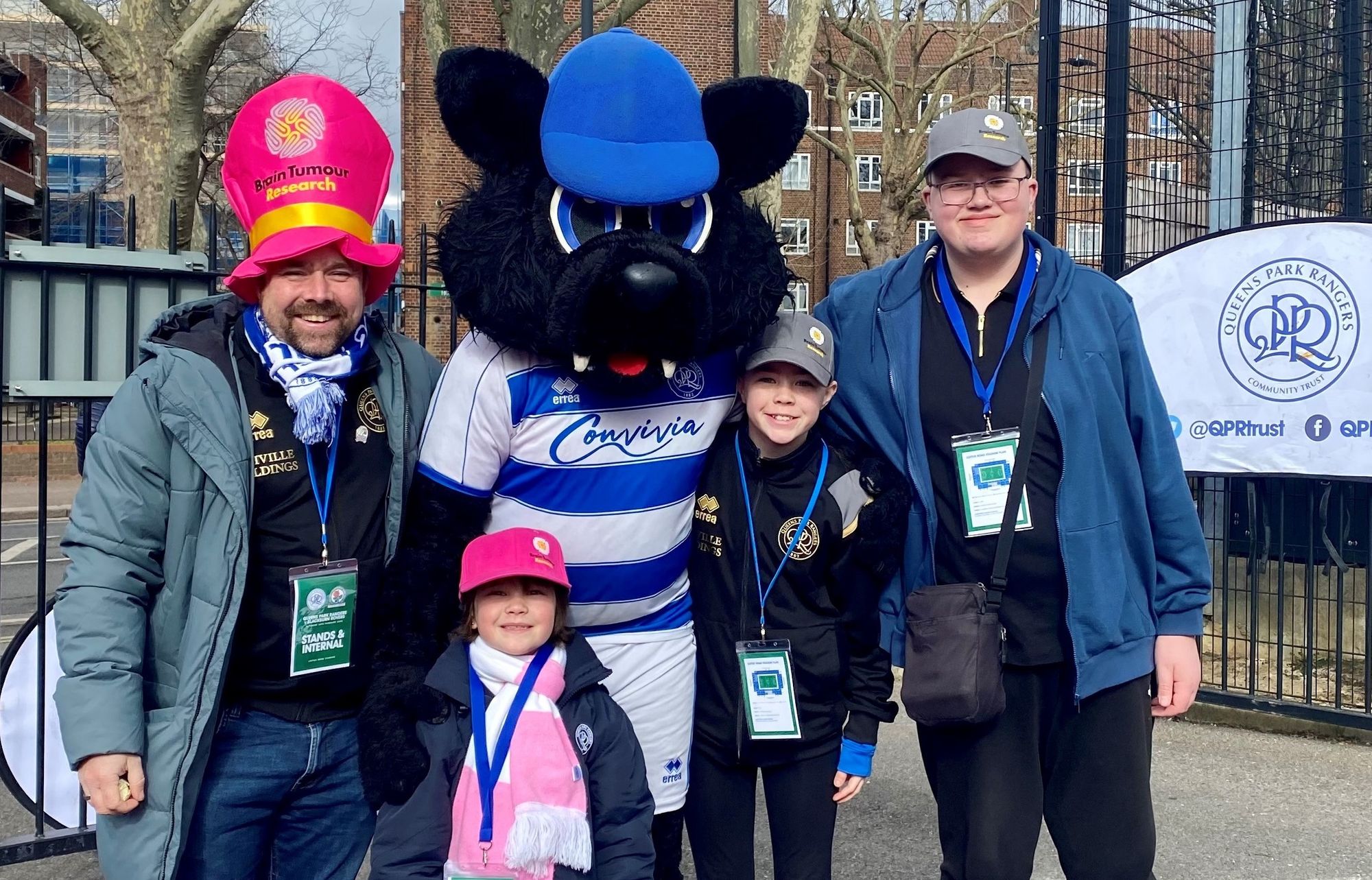 Essex, Herts, and Yorkshire brain tumour patients host charity takeover at QPR