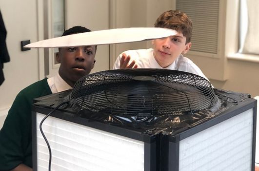 Students build their own pollution filters to breathe easier in class