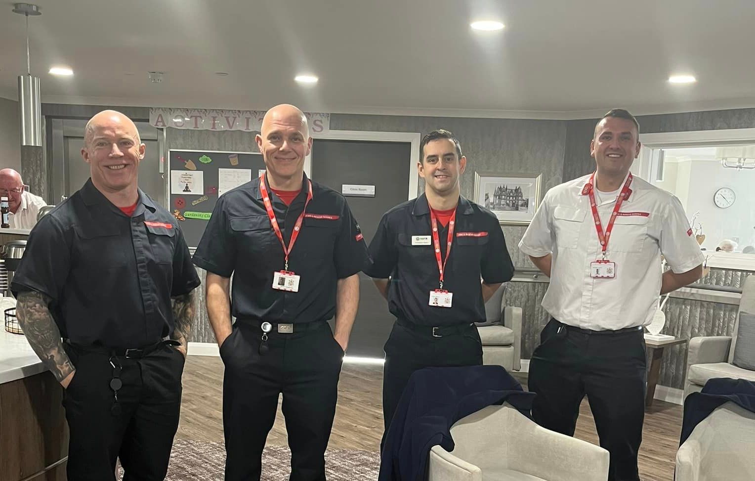 Droitwich care home thanks key workers with Blue Light Breakfast