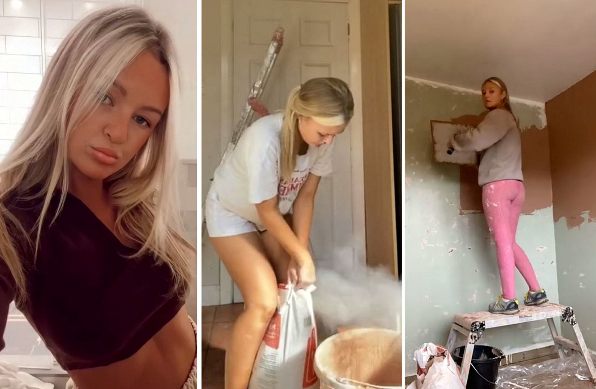 Woman, 24, quits waitressing job to run own business as a plasterer