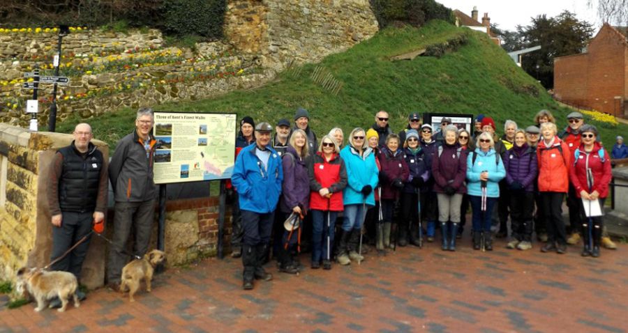 Ramblers celebrate unveiling of new walkers map in Tonbridge