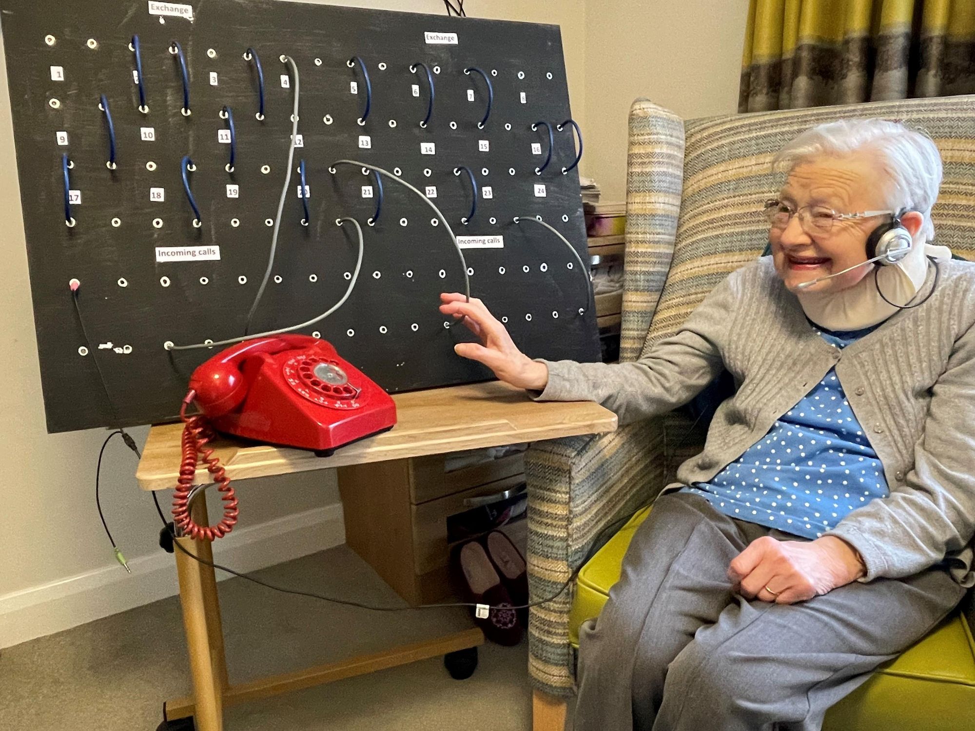 Former telephonist surprised with switchboard she worked on 72 years ago