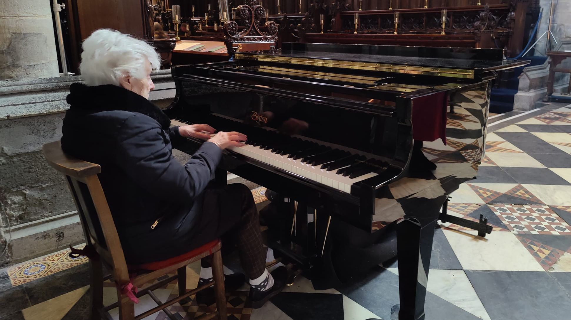 Betty heads back in time with cathedral piano she played as a child