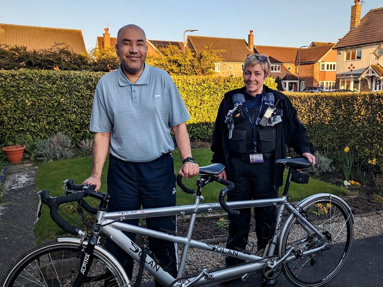Blind cyclist reunited with stolen bike found in police drug raid