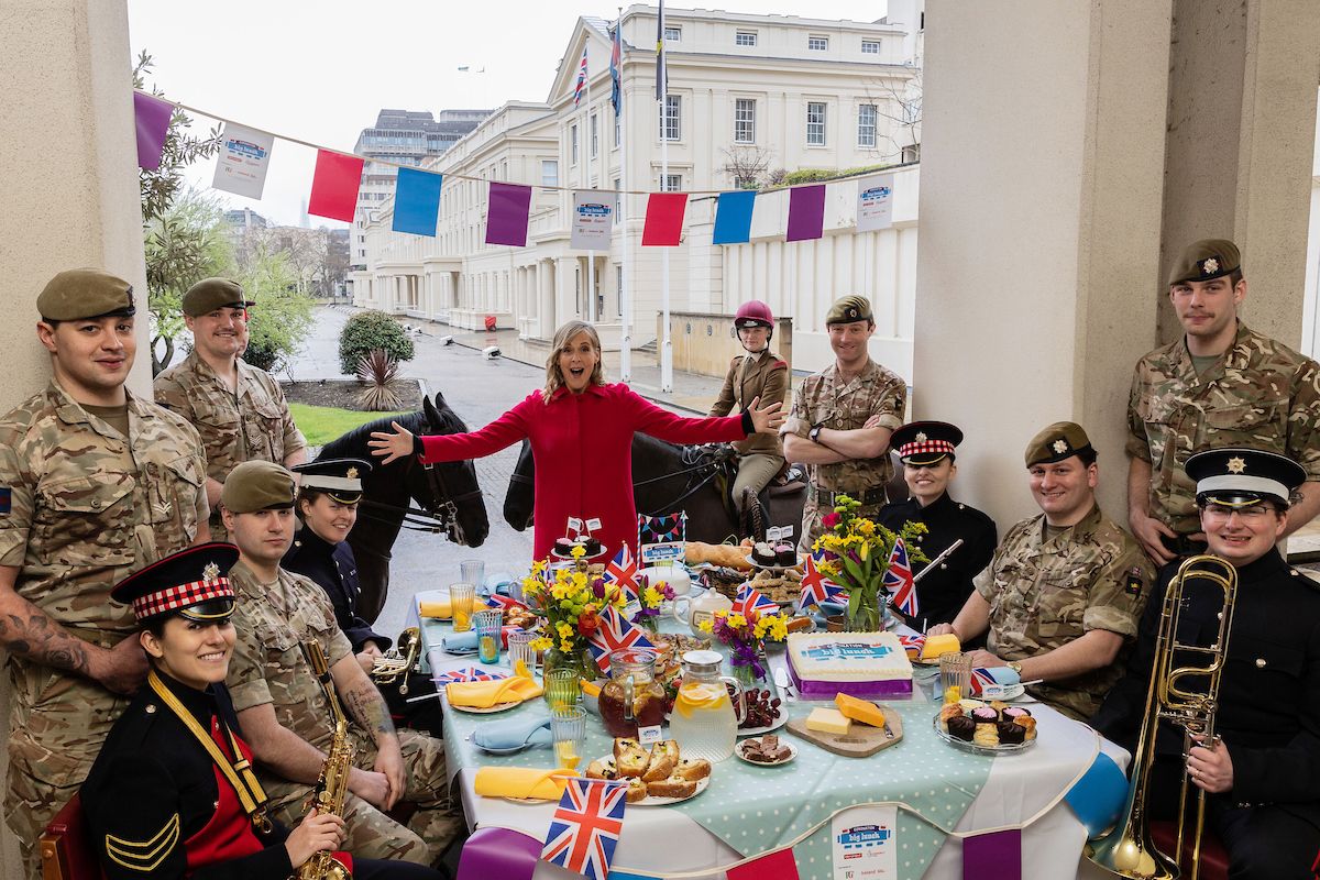 Mel Giedroyc kickstarts coronation celebrations at Wellington Barracks