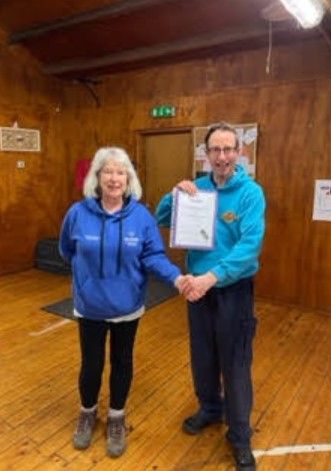 Scout leader Iain is bestowed with Long Service award