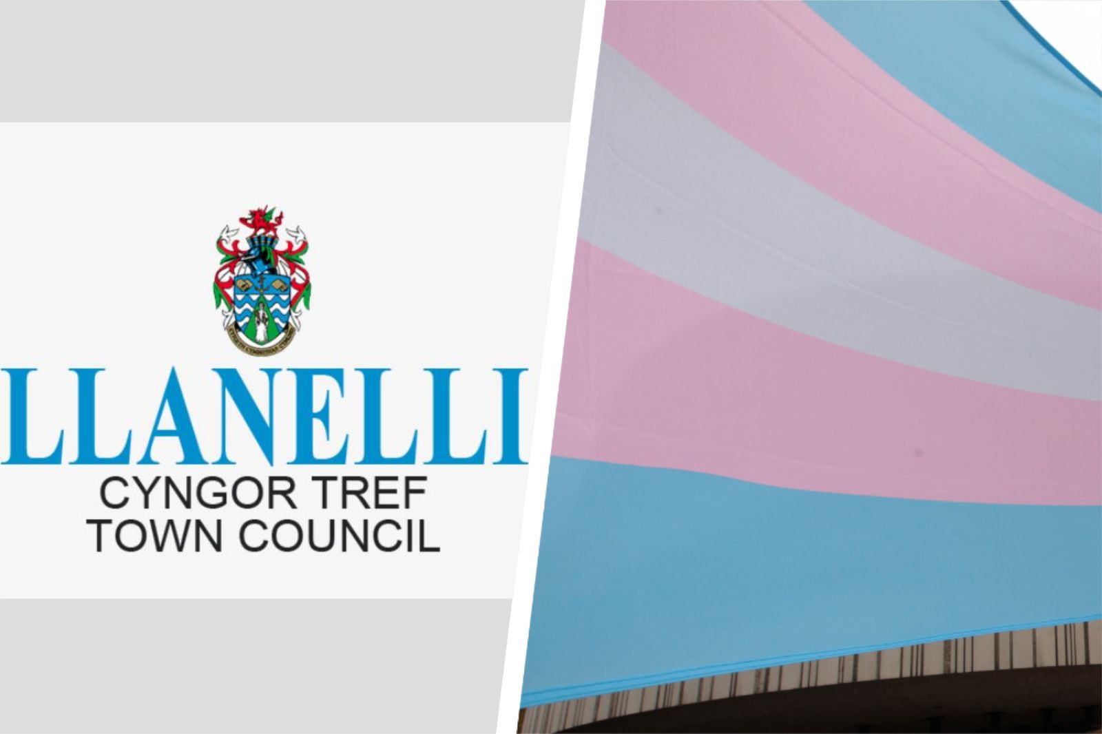 Llanelli town councillors flying flag against transgender discrimination