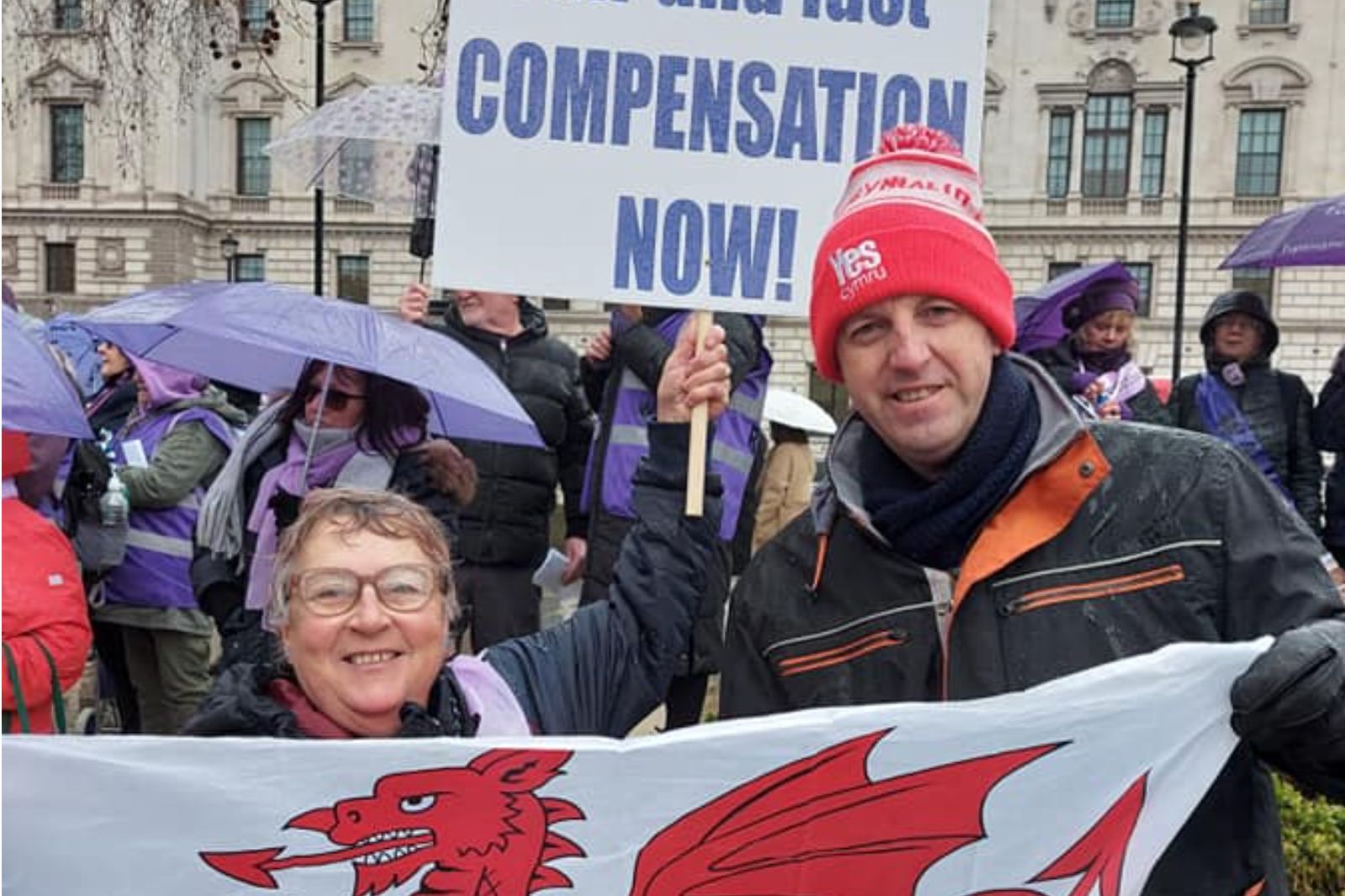 Carmarthenshire MP praises Welsh pension campaigners at Westminster rally