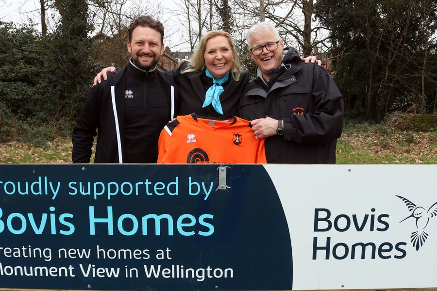 Wellington AFC receives donation from local housebuilder